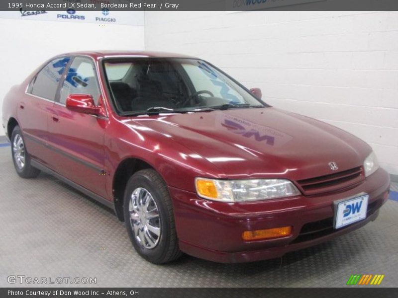 Bordeaux Red Pearl / Gray 1995 Honda Accord LX Sedan