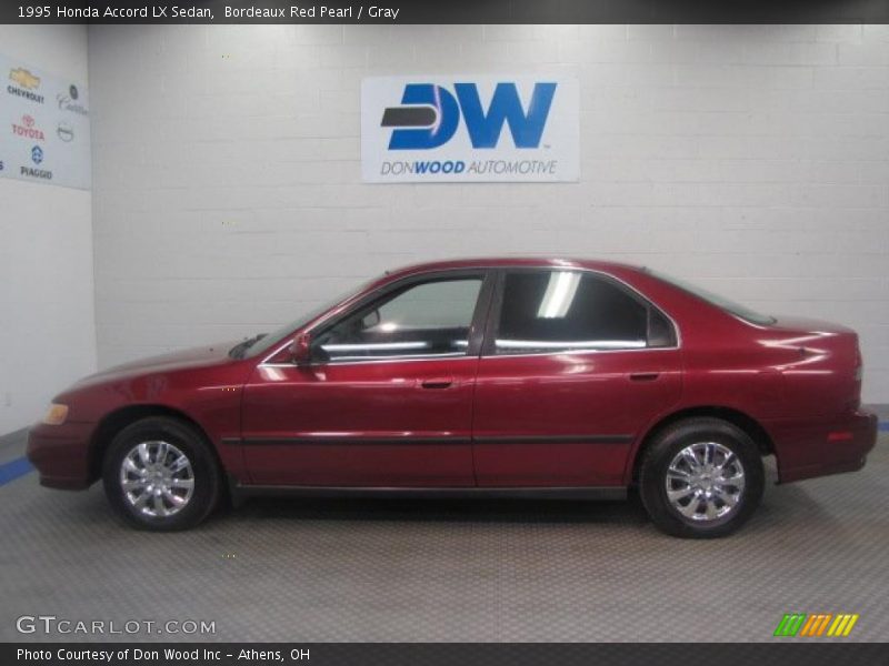Bordeaux Red Pearl / Gray 1995 Honda Accord LX Sedan
