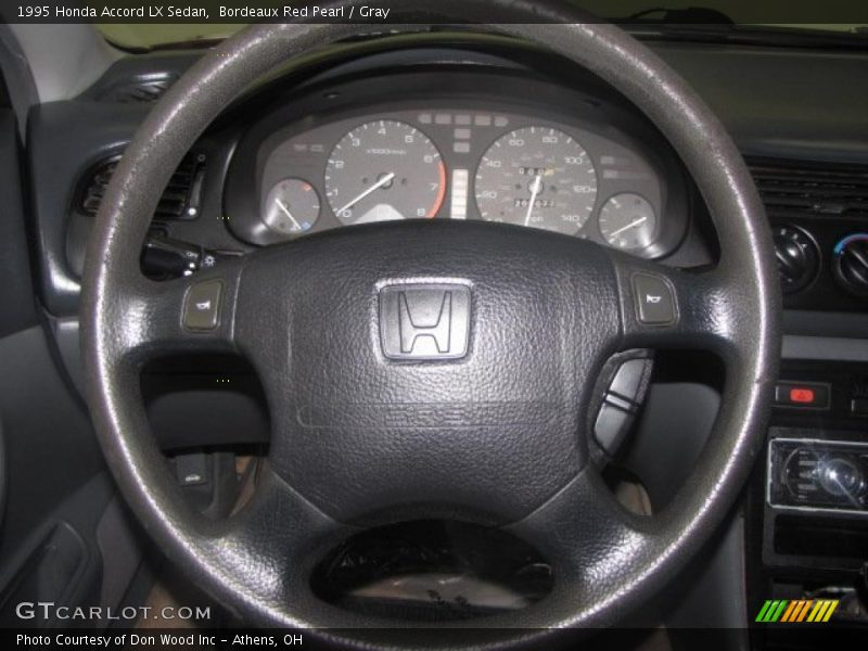 Bordeaux Red Pearl / Gray 1995 Honda Accord LX Sedan