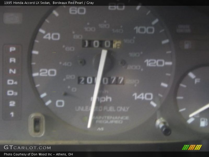 Bordeaux Red Pearl / Gray 1995 Honda Accord LX Sedan