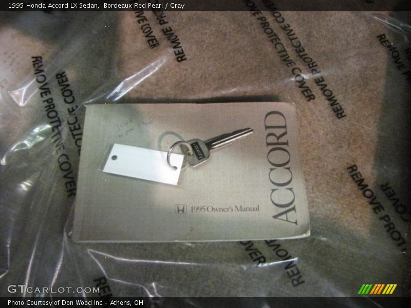 Bordeaux Red Pearl / Gray 1995 Honda Accord LX Sedan