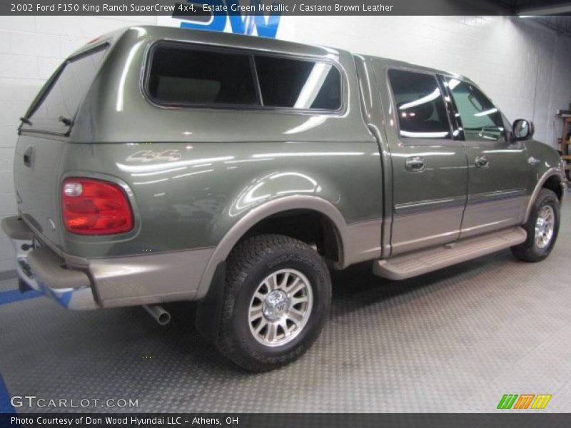 Estate Green Metallic / Castano Brown Leather 2002 Ford F150 King Ranch SuperCrew 4x4