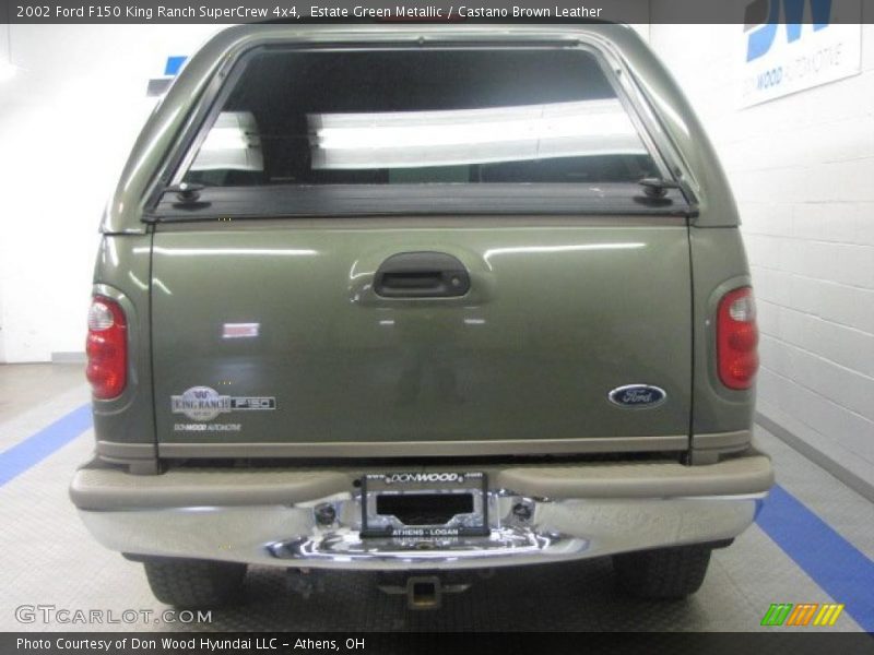 Estate Green Metallic / Castano Brown Leather 2002 Ford F150 King Ranch SuperCrew 4x4