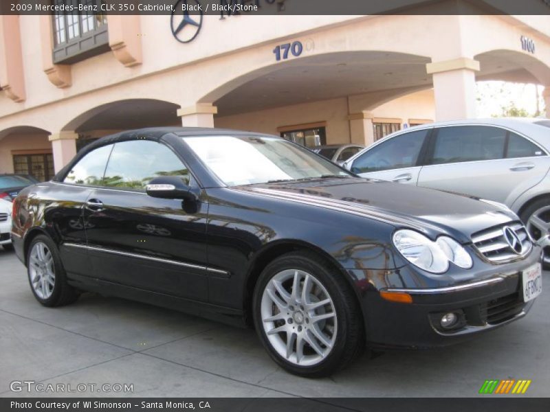 Black / Black/Stone 2009 Mercedes-Benz CLK 350 Cabriolet