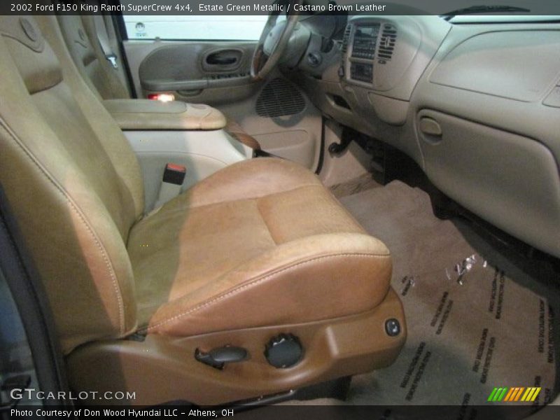 Estate Green Metallic / Castano Brown Leather 2002 Ford F150 King Ranch SuperCrew 4x4