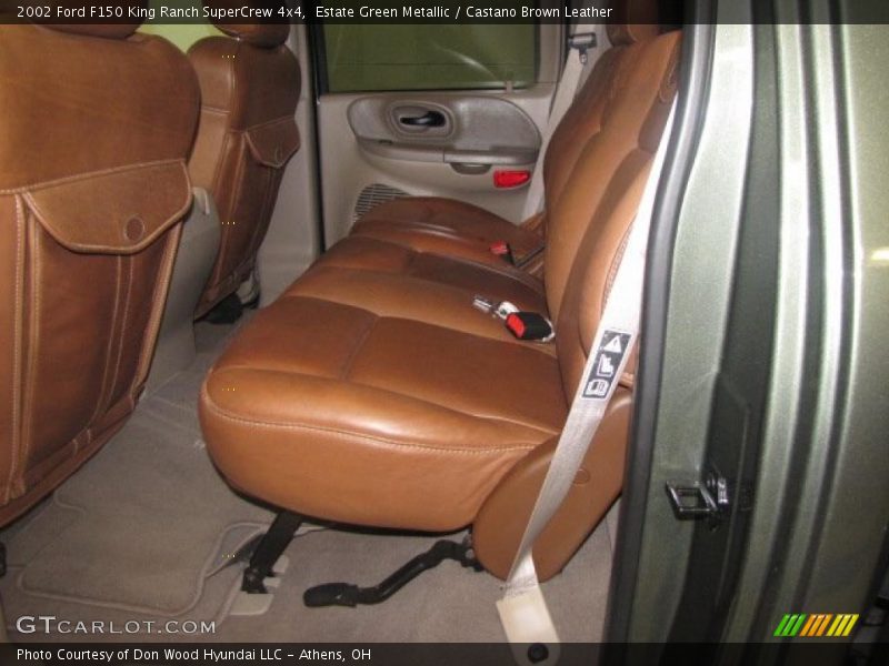 Estate Green Metallic / Castano Brown Leather 2002 Ford F150 King Ranch SuperCrew 4x4