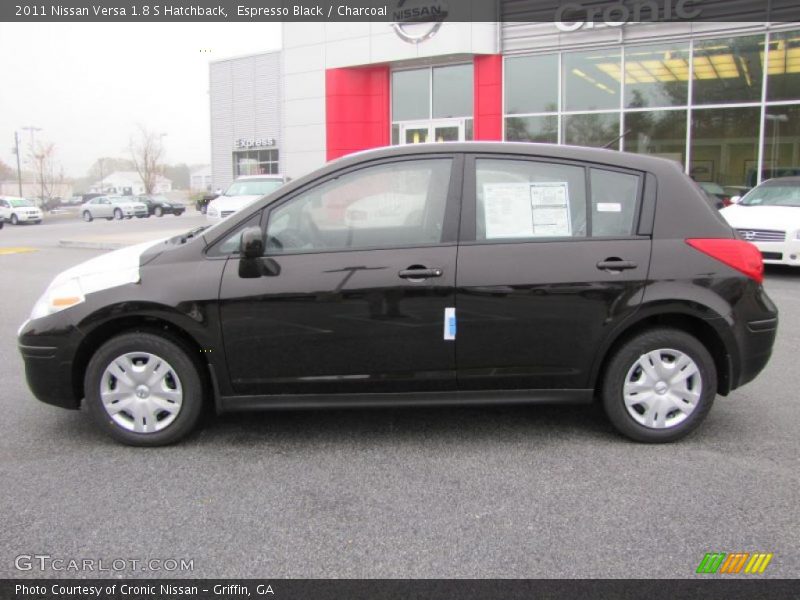 Espresso Black / Charcoal 2011 Nissan Versa 1.8 S Hatchback