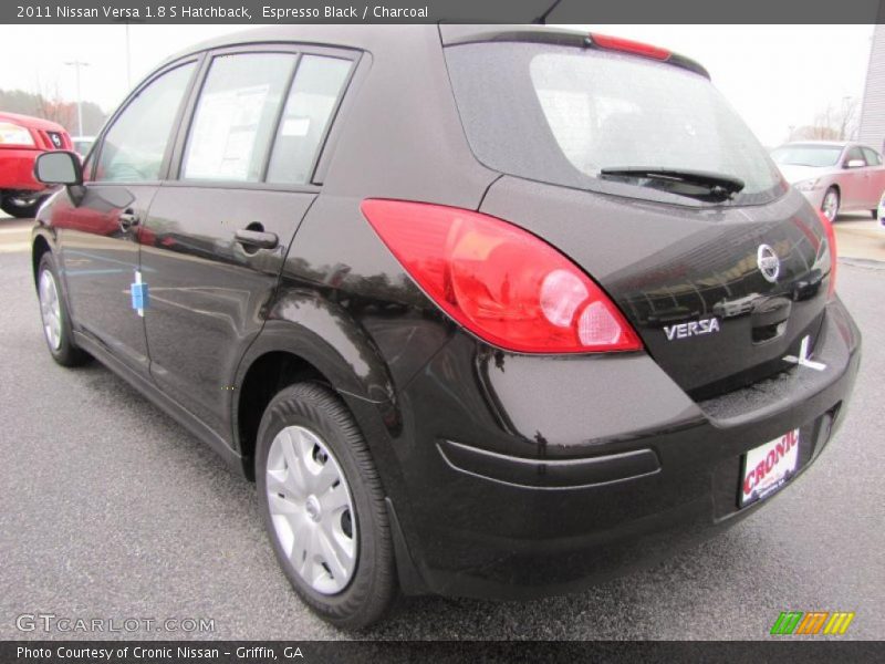 Espresso Black / Charcoal 2011 Nissan Versa 1.8 S Hatchback