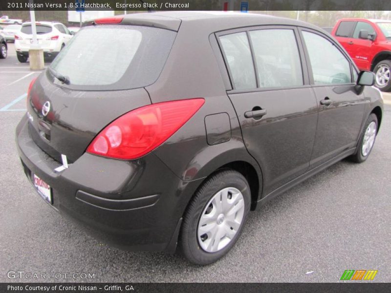 Espresso Black / Charcoal 2011 Nissan Versa 1.8 S Hatchback