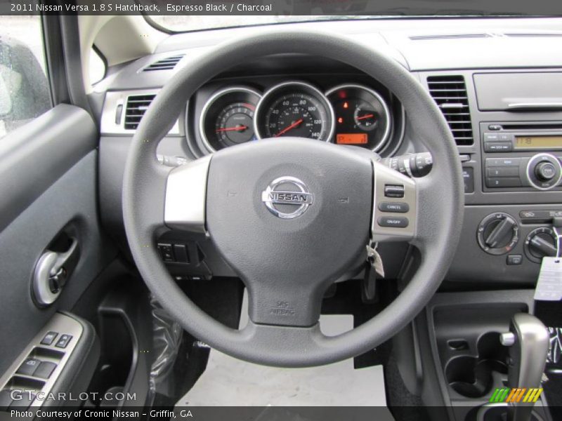 Espresso Black / Charcoal 2011 Nissan Versa 1.8 S Hatchback