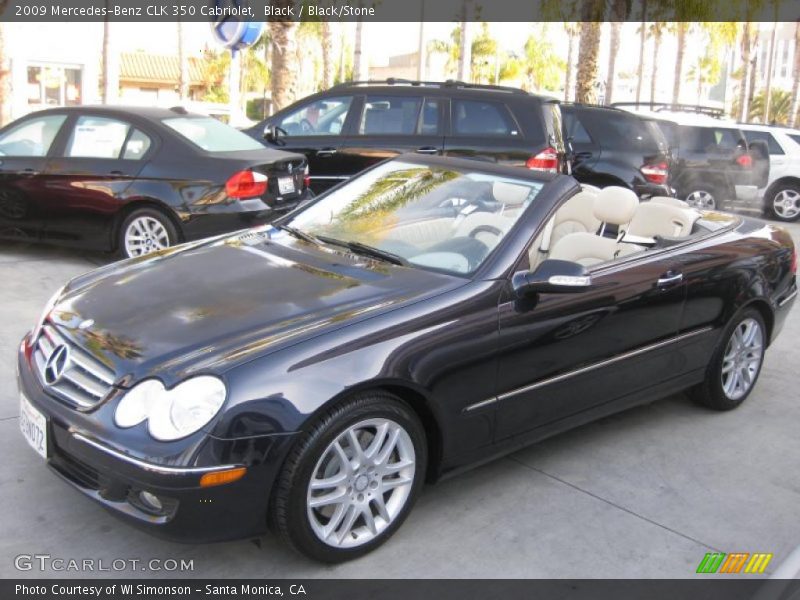 Black / Black/Stone 2009 Mercedes-Benz CLK 350 Cabriolet