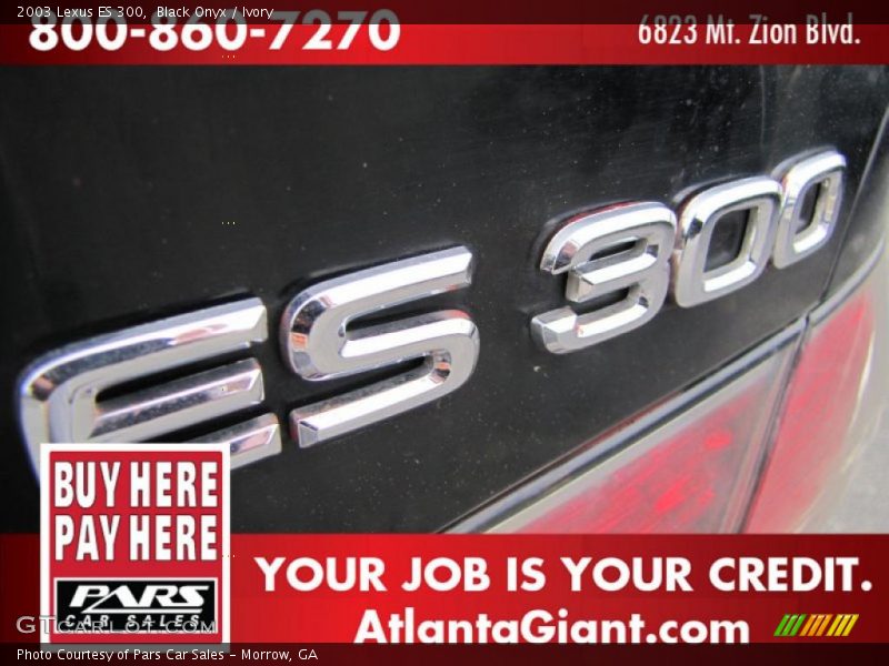 Black Onyx / Ivory 2003 Lexus ES 300