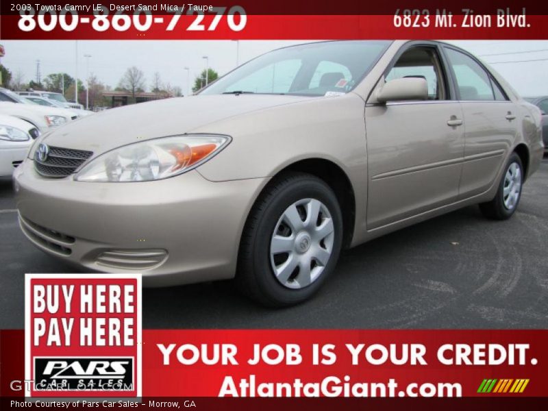 Desert Sand Mica / Taupe 2003 Toyota Camry LE