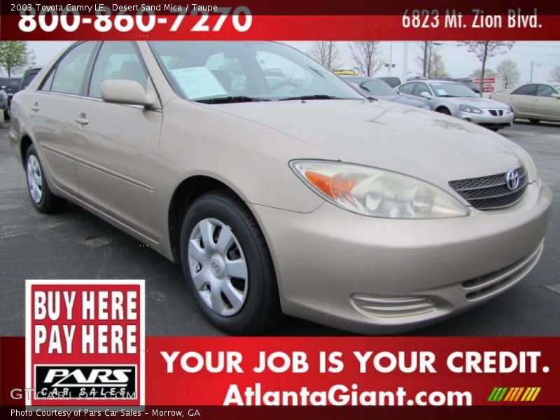 Desert Sand Mica / Taupe 2003 Toyota Camry LE