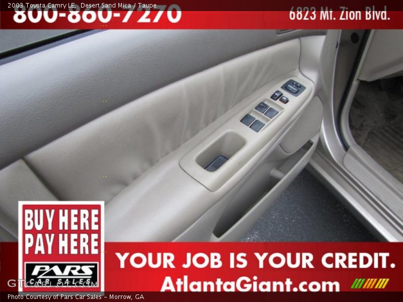 Desert Sand Mica / Taupe 2003 Toyota Camry LE