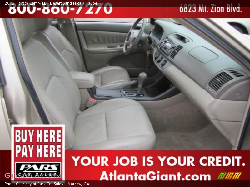 Desert Sand Mica / Taupe 2003 Toyota Camry LE
