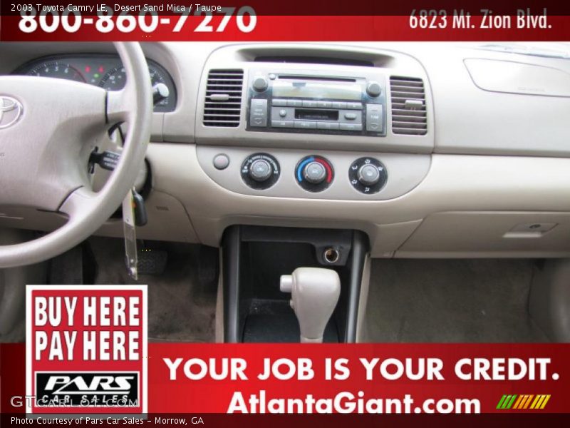Desert Sand Mica / Taupe 2003 Toyota Camry LE