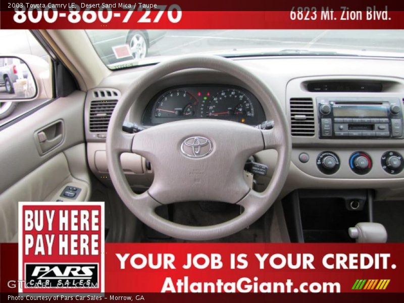 Desert Sand Mica / Taupe 2003 Toyota Camry LE