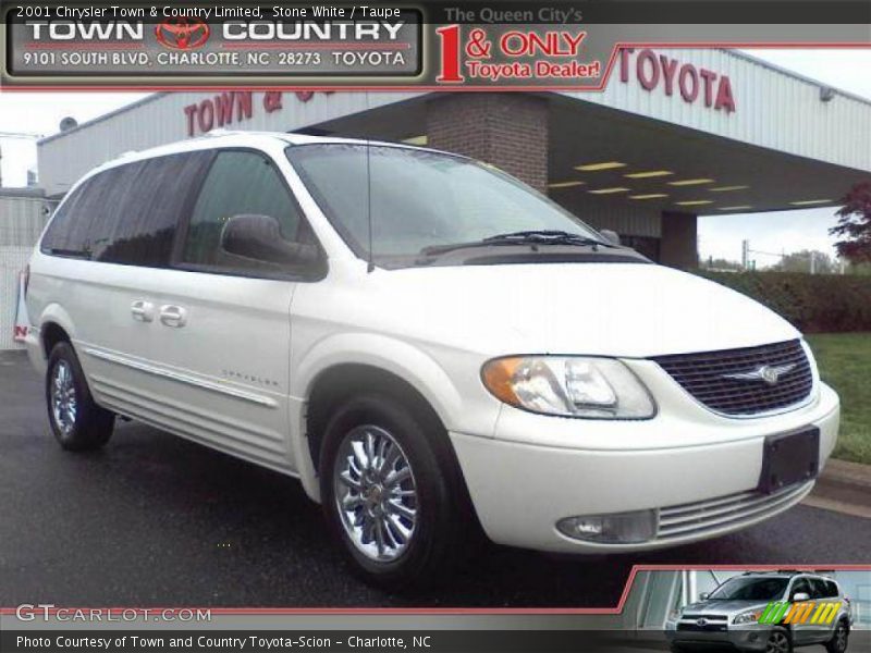 Stone White / Taupe 2001 Chrysler Town & Country Limited