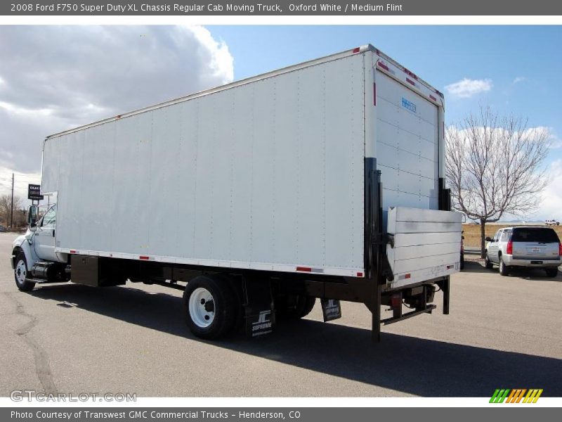 Oxford White / Medium Flint 2008 Ford F750 Super Duty XL Chassis Regular Cab Moving Truck