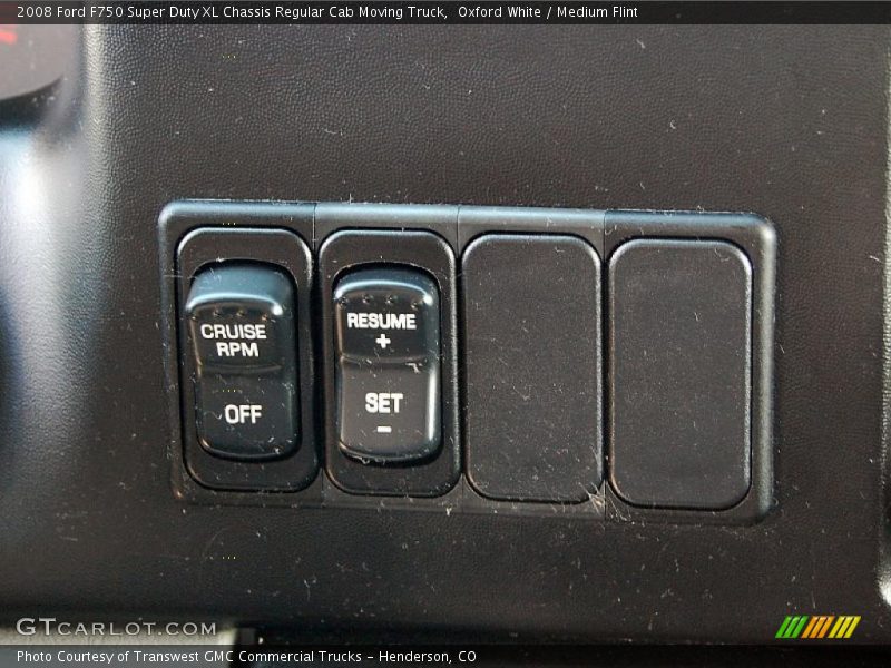 Oxford White / Medium Flint 2008 Ford F750 Super Duty XL Chassis Regular Cab Moving Truck