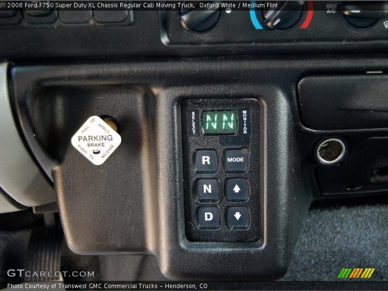 Oxford White / Medium Flint 2008 Ford F750 Super Duty XL Chassis Regular Cab Moving Truck