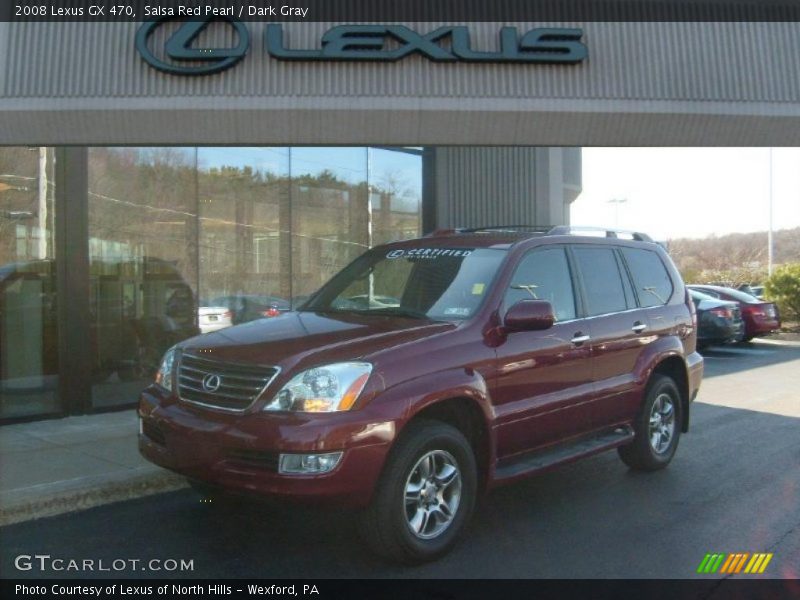 Salsa Red Pearl / Dark Gray 2008 Lexus GX 470