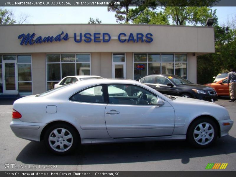 Brilliant Silver Metallic / Ash 2001 Mercedes-Benz CLK 320 Coupe