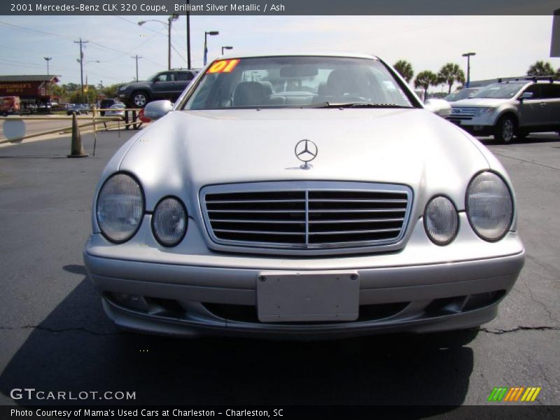 Brilliant Silver Metallic / Ash 2001 Mercedes-Benz CLK 320 Coupe