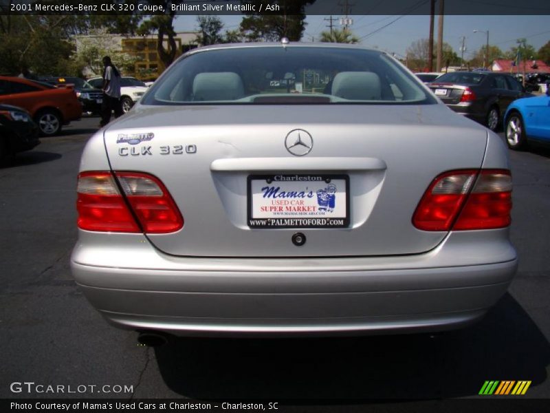 Brilliant Silver Metallic / Ash 2001 Mercedes-Benz CLK 320 Coupe