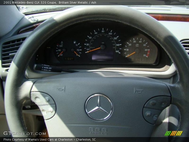 Brilliant Silver Metallic / Ash 2001 Mercedes-Benz CLK 320 Coupe