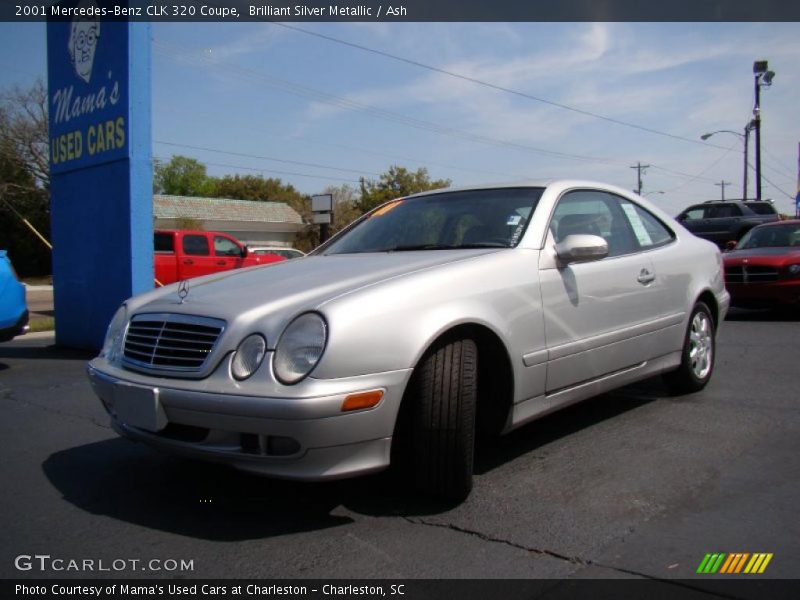 Brilliant Silver Metallic / Ash 2001 Mercedes-Benz CLK 320 Coupe