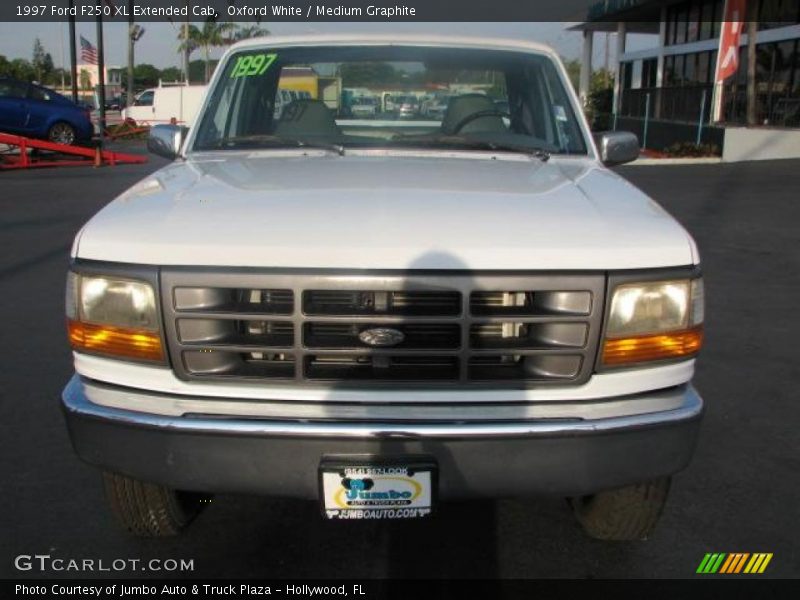 Oxford White / Medium Graphite 1997 Ford F250 XL Extended Cab