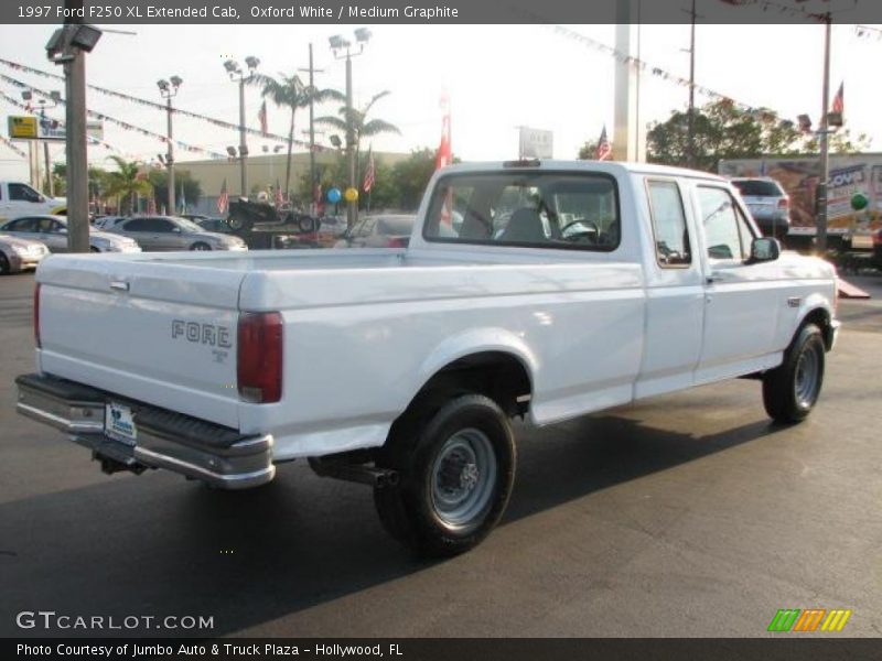 Oxford White / Medium Graphite 1997 Ford F250 XL Extended Cab