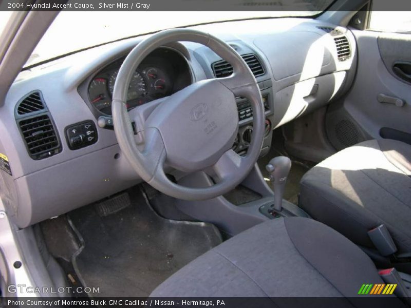 Gray Interior - 2004 Accent Coupe 
