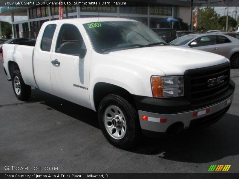 Summit White / Dark Titanium 2007 GMC Sierra 1500 Extended Cab