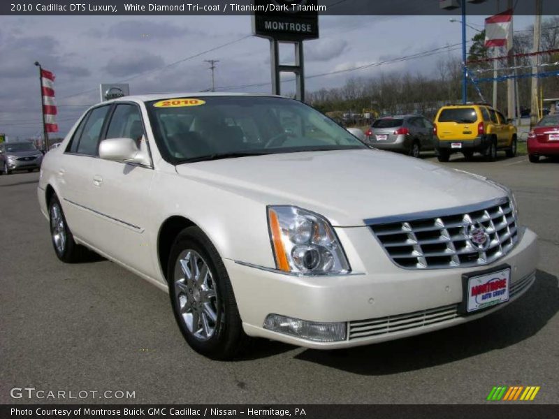 White Diamond Tri-coat / Titanium/Dark Titanium 2010 Cadillac DTS Luxury