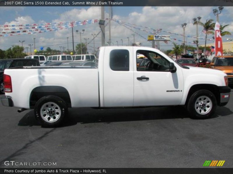 Summit White / Dark Titanium 2007 GMC Sierra 1500 Extended Cab