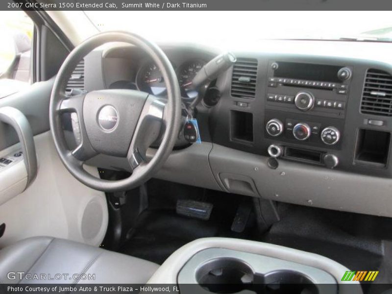 Summit White / Dark Titanium 2007 GMC Sierra 1500 Extended Cab