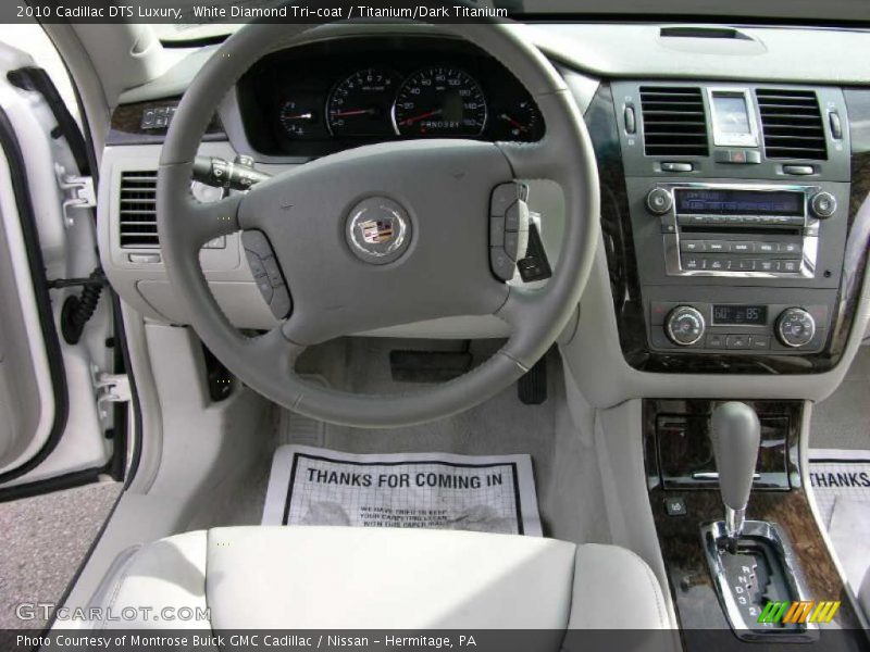 White Diamond Tri-coat / Titanium/Dark Titanium 2010 Cadillac DTS Luxury