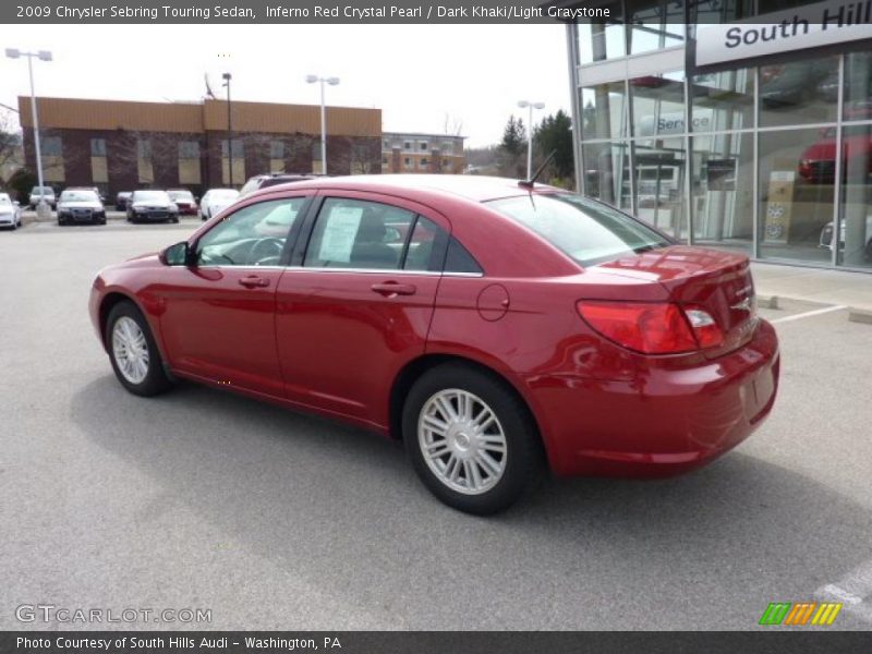 Inferno Red Crystal Pearl / Dark Khaki/Light Graystone 2009 Chrysler Sebring Touring Sedan