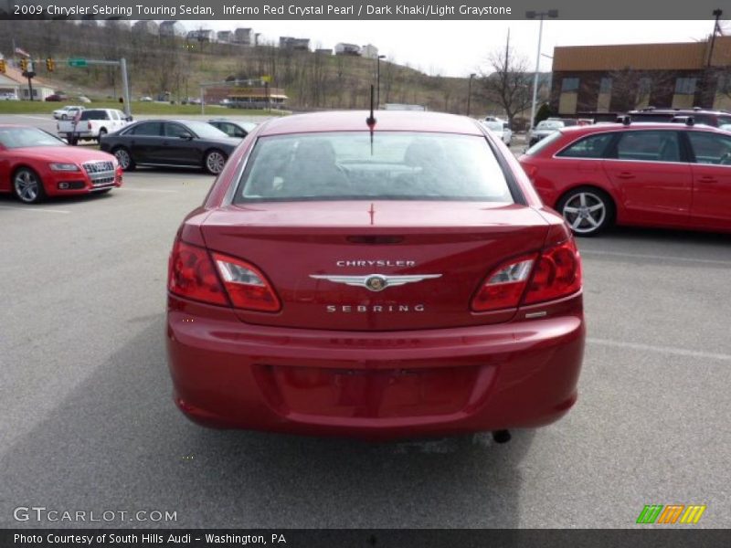 Inferno Red Crystal Pearl / Dark Khaki/Light Graystone 2009 Chrysler Sebring Touring Sedan