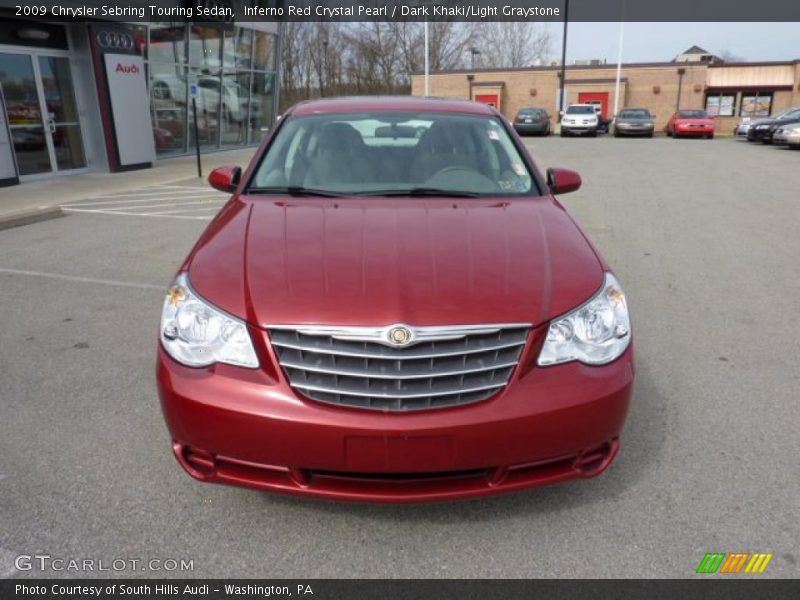 Inferno Red Crystal Pearl / Dark Khaki/Light Graystone 2009 Chrysler Sebring Touring Sedan