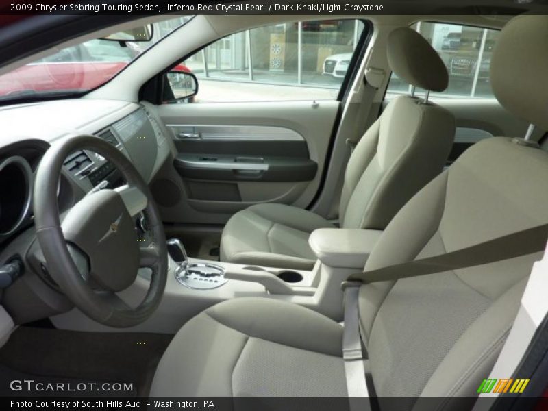 Inferno Red Crystal Pearl / Dark Khaki/Light Graystone 2009 Chrysler Sebring Touring Sedan