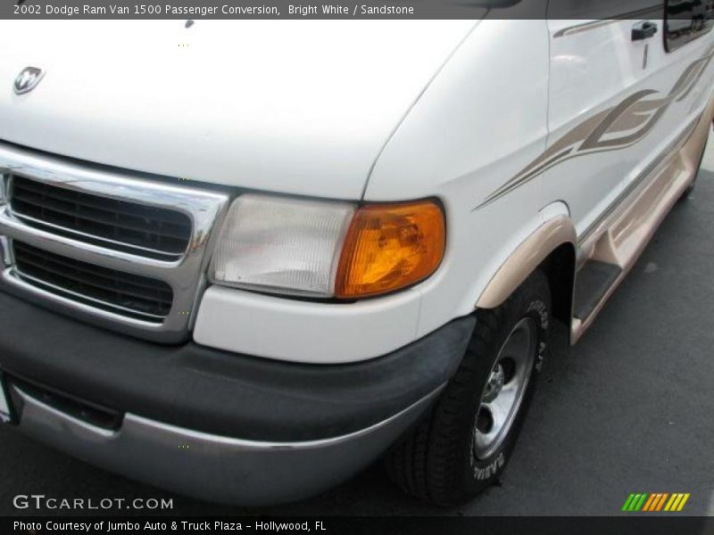 Bright White / Sandstone 2002 Dodge Ram Van 1500 Passenger Conversion