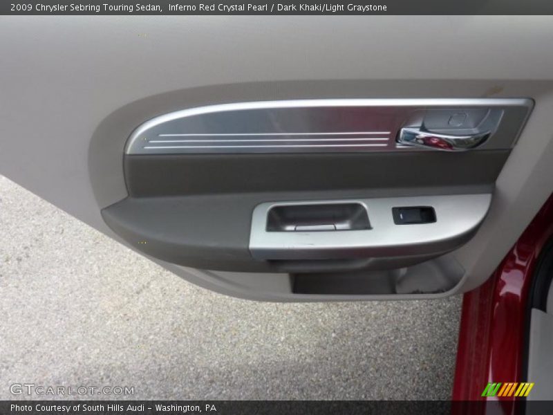Inferno Red Crystal Pearl / Dark Khaki/Light Graystone 2009 Chrysler Sebring Touring Sedan