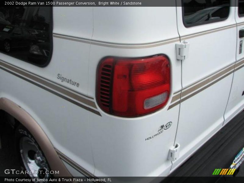 Bright White / Sandstone 2002 Dodge Ram Van 1500 Passenger Conversion
