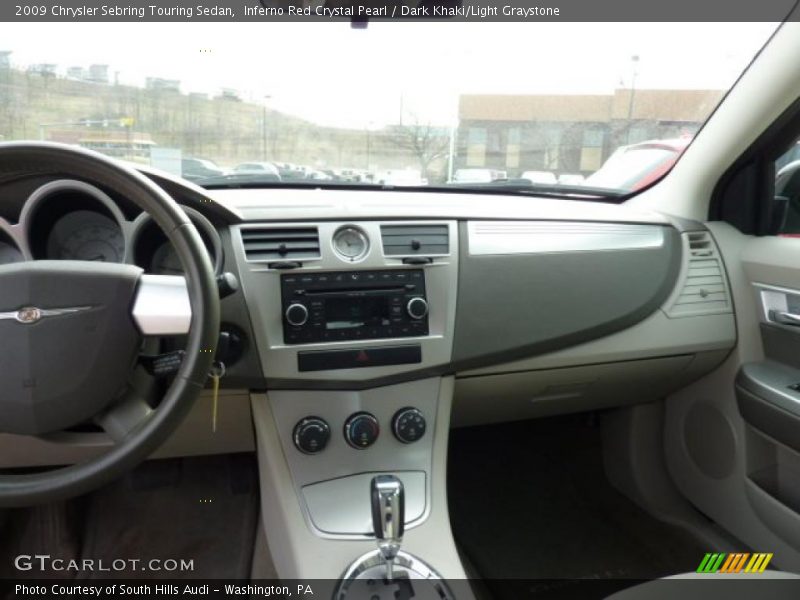 Inferno Red Crystal Pearl / Dark Khaki/Light Graystone 2009 Chrysler Sebring Touring Sedan