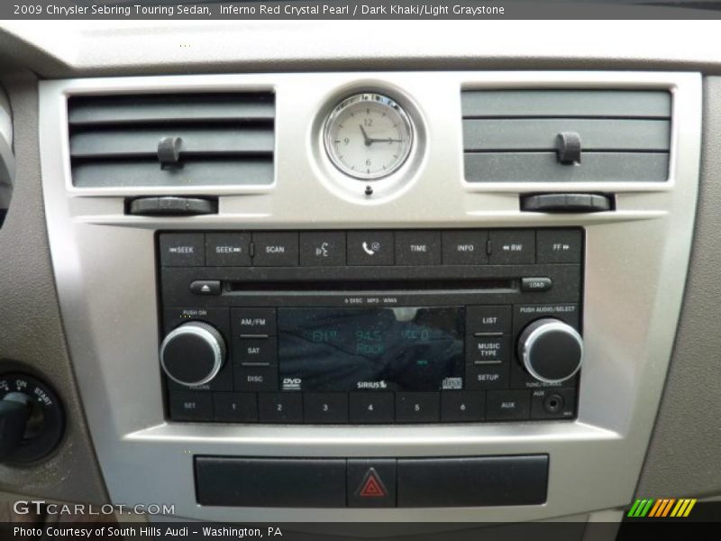 Inferno Red Crystal Pearl / Dark Khaki/Light Graystone 2009 Chrysler Sebring Touring Sedan