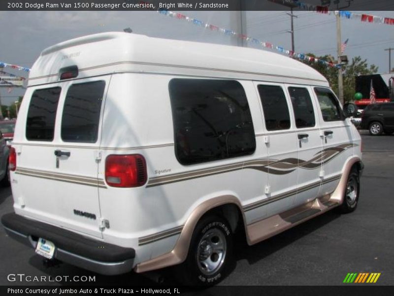 Bright White / Sandstone 2002 Dodge Ram Van 1500 Passenger Conversion